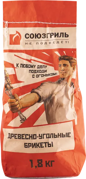 Изображение Брикеты древесно-угольные Союзгриль длительное горение Юпеко м/у, 1,8 КГ