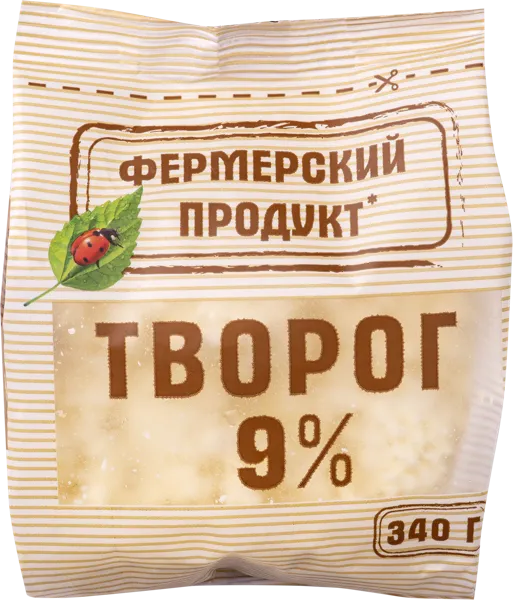 Изображение Творог 9% Фермерский продукт КубаньРус-Молоко м/у, 340 г