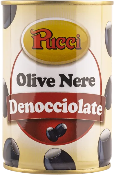 Изображение Маслины без косточки Пуччи охибланка черные Пуччи СРЛ ж/б, 400 г