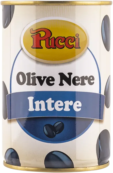 Изображение Маслины с косточкой Пуччи охибланка черные Пуччи СРЛ ж/б, 400 г