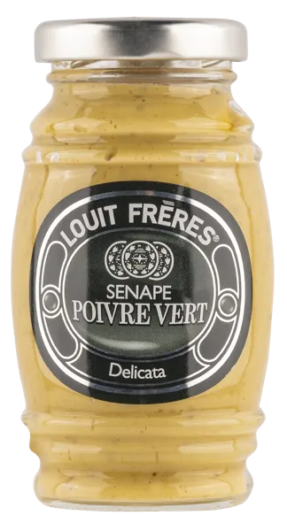 Изображение Горчица деликатная Луи Фер с зеленым перцем Пуччи СРЛ с/б, 130 г