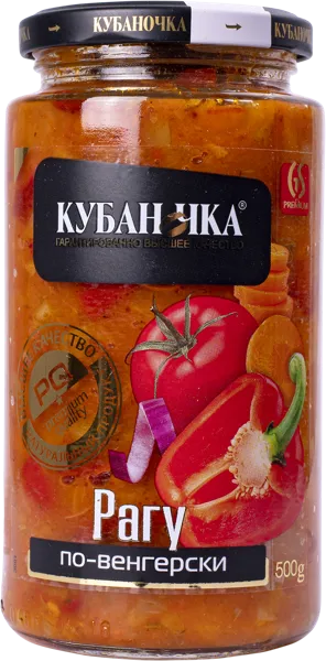 Изображение Рагу овощное Кубаночка по-венгерски Гранд Стар с/б, 500 г