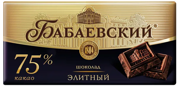 Изображение Шоколад горький 75% Элитный ОК Бабаевский м/у, 200 г