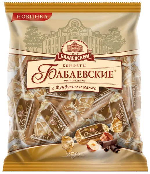Изображение Конфеты с фундуком и какао Бабаевские оригинальные ОК Бабаевский м/у, 200 г