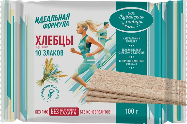 Изображение Хлебцы г.Краснодар Идеальная формула 10 злаков Кубанские хлебцы м/у, 100 г