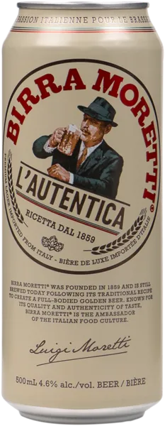 Изображение Пиво светлое Лагер 4,6% Бирра Моретти Хейнекен ж/б, 0,5 л