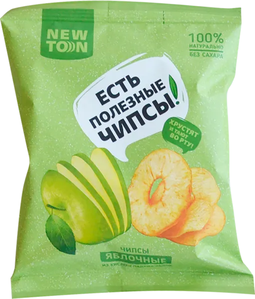 Изображение Чипсы фруктовые Ньютон яблоко кисло-сладкое Машбери Гурмэ м/у, 25 г
