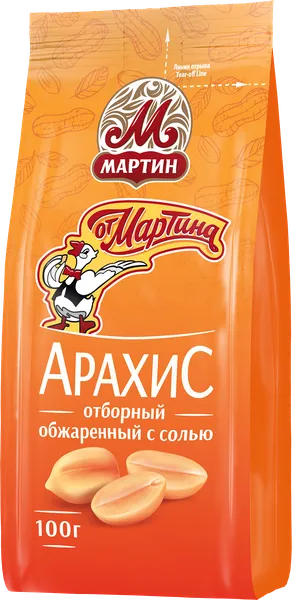 Изображение Арахис жареный От Мартина с солью Мартин м/у, 100 г