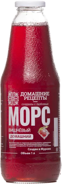 Изображение Морс Домашний вишня Домашний + с/б, 1 л