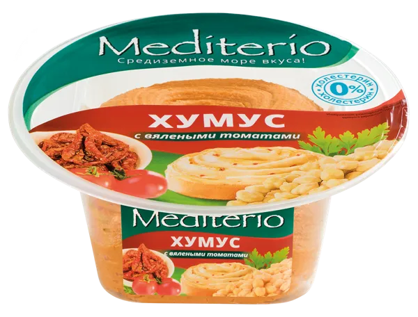 Изображение Хумус Медитерио с вялеными томатами Салаты и деликатесы п/б, 180 г