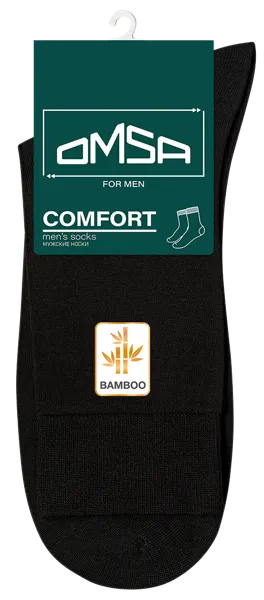 Изображение Носки мужские размер 45-47 Омса классик 205 бамбук неро Омса к/у, 1 пара