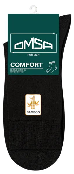 Изображение Носки мужские размер 39-41 Омса классик 205 бамбук неро Омса к/у, 1 пара