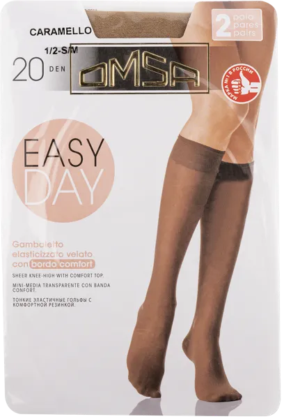Изображение Гольфы 20 ден размер С/М Омса изи дей карамелло Омса к/у, 2 пары