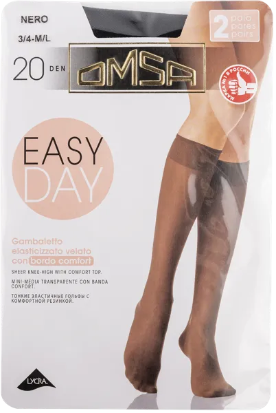 Изображение Гольфы 20 ден размер М/Л Омса изи дей неро Омса к/у, 2 пары