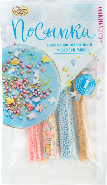 Изображение Посыпка кондитерская Парфэ голубой микс Топ Продукт м/у, 20 г