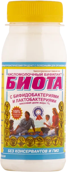 Изображение Бифилакт 1% Биота Кубаньтехносервис п/б, 150 мл