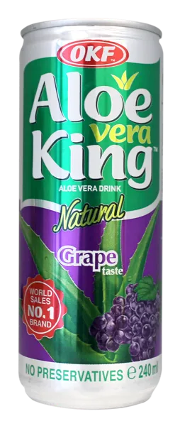 Изображение Напиток негаз сокосодержащий Алоэ Кинг виноград ОКФ Корпорейшн ж/б, 0,24 л