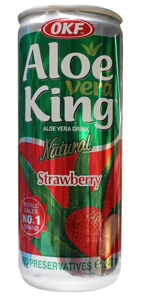 Изображение Напиток негаз сокосодержащий Алоэ Кинг клубника ОКФ Корпорейшн ж/б, 0,24 л
