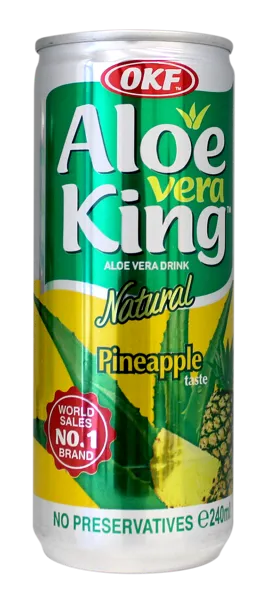 Изображение Напиток негаз сокосодержащий Алоэ Кинг ананас ОКФ Корпорейшн ж/б, 0,24 л