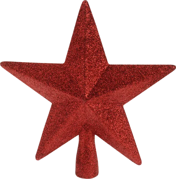 Изображение Верхушка 19см пластик Купман звезда красная Купман Интернэшнл , 1 шт