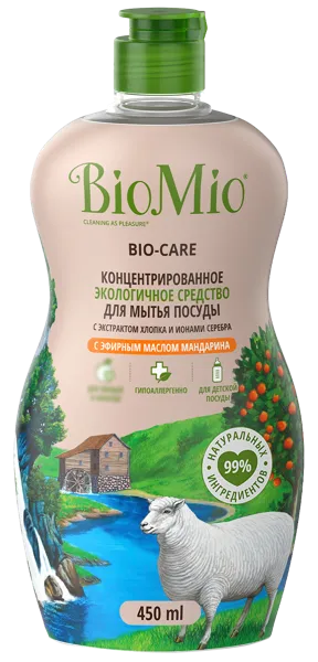 Изображение Средство для посуды и овощей Биомио БИО с маслом мандарина Капелла ООО п/у, 450 мл