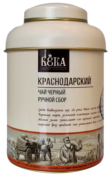 Изображение Чай черный Века Краснодарский ручной сбор Объединение Краснодарский чай ж/б, 90 г
