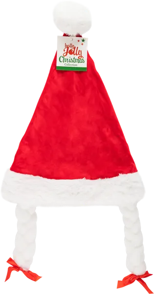 Изображение Шапка 44см с косичками Купман новогодняя красная Купман Интернэшнл , 1 шт