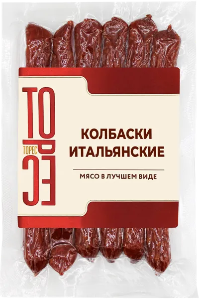 Изображение Колбаски сырокопченые Торес итальянские Торес фирма в/у, 200 г