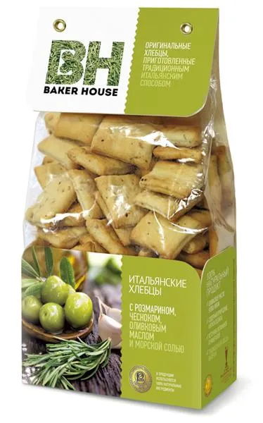 Изображение Хлебцы Бейкер Хаус розмарин чеснок Раменский м/у, 250 г