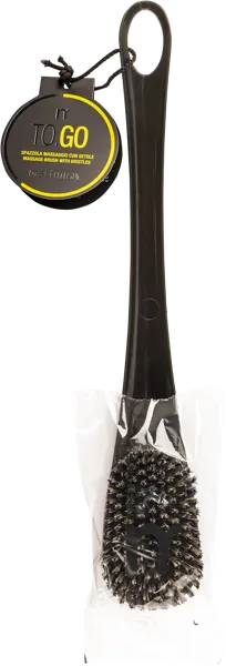 Изображение Щетка для тела на палке Мартини ту гоу массажная черная Мартини спа м/у, 1 шт