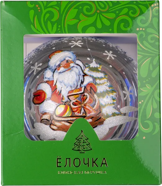 Изображение Шар 6 Морозко стекло Ёлочка с313 Клинская игрушка к/у, 1 шт
