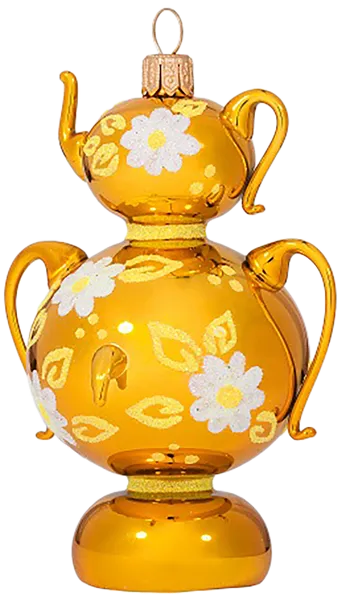 Изображение Ёл укр Самоварчик стекло Ёлочка с64 Клинская игрушка к/у, 1 шт