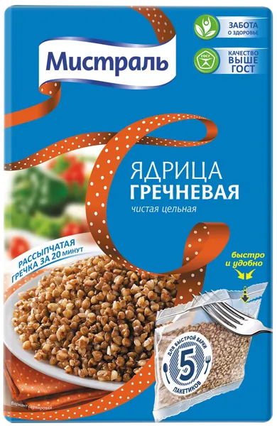 Изображение Крупа гречневая Мистраль 5*80 Мистраль Трейдинг кор, 400 г