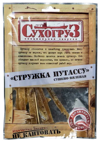Изображение Путассу сушено-вяленая Сухогруз стружка Сифуд Индастриз м/у, 70 г