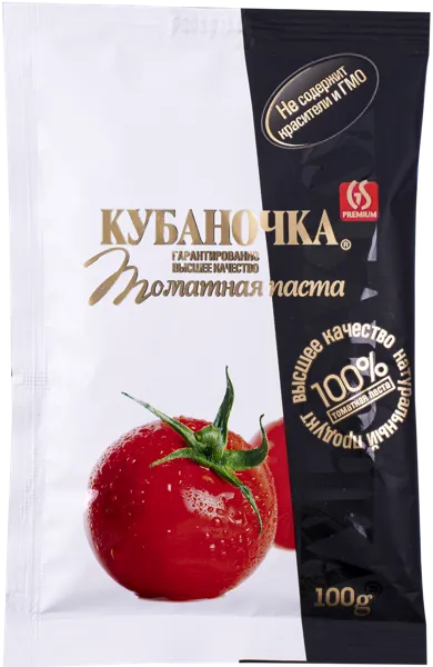 Изображение Томатная паста Кубаночка Гранд Стар м/у, 100 г