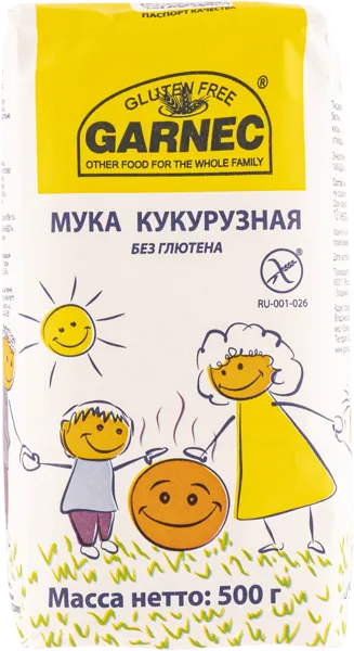 Изображение Мука кукурузная Гарнец Без глютена Гарнец м/у, 500 г