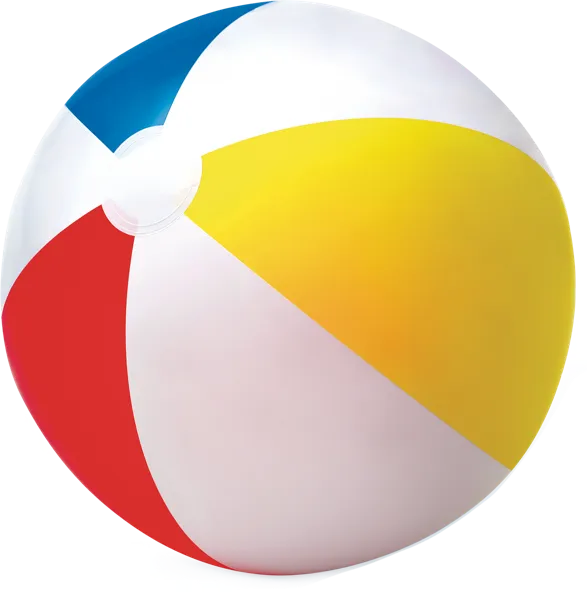 Изображение Мяч 51см пляжный от 3 лет Интекс цветные дольки Интекс к/у, 1 шт