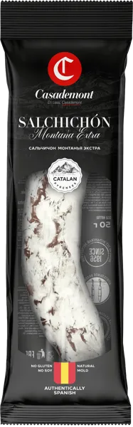 Изображение Колбаса сыровяленая в плесени Касадемонт сальчичон монтанья экстра Пит-продукт ООО защит атм, 250 г