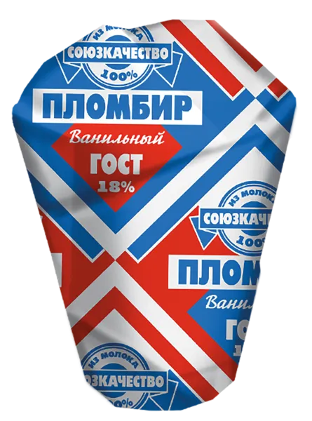 Изображение Мороженое пломбир ваф стакан Союзкачество  б/у, 80 г