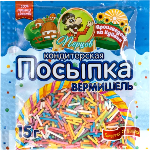 Изображение Посыпка кондитерская Перцов вермишель ПромАгроПак ООО м/у, 15 г