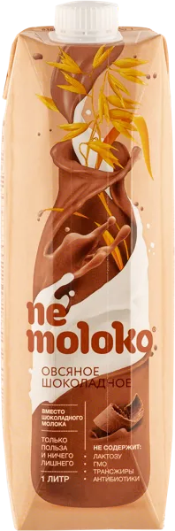 Изображение Напиток овсяный Немолоко шоколадный Немолоко т/р, 1 л