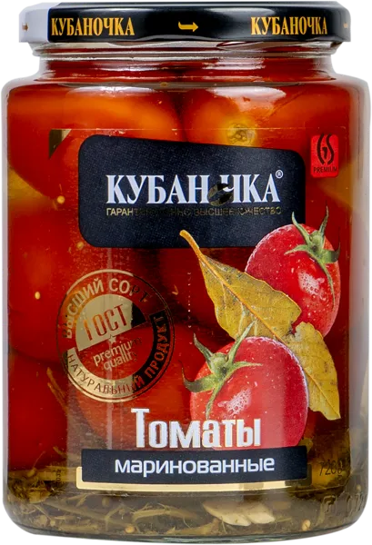 Изображение Томаты маринованные Кубаночка Гранд Стар с/б, 720 г