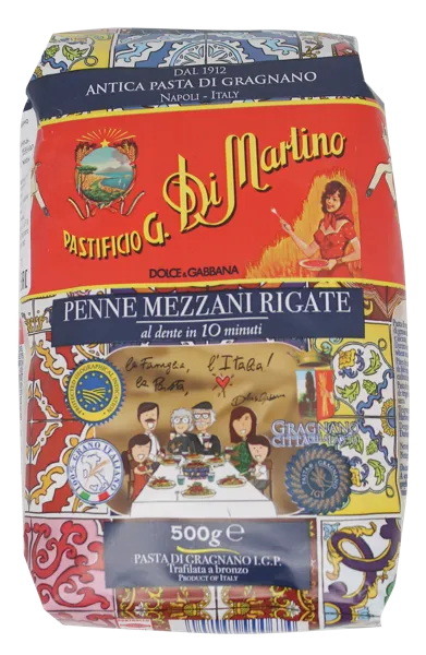 Изображение Макароны коллекция D&G Ди Мартино из Граньяно пенне меццани ригати Ди Мартино м/у, 500 г