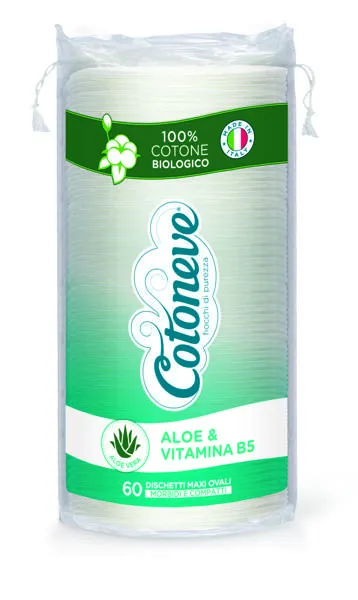 Изображение Ватные диски 100% хлопок Котонев БИО макси с экстрактом алоэ Сисма м/у, 60 шт