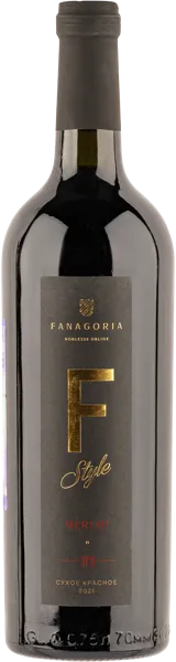 Изображение Вино красное сухое стиль №2 Мерло ЗГУ фанагория ф стайл Фанагория с/б, 0,75 л