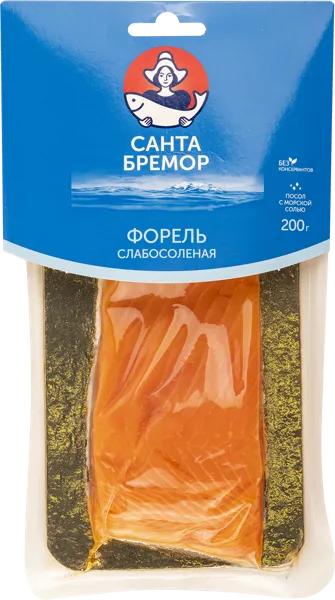 Изображение Рыба с/с Санта Бремор форель филе-кусок Санта Бремор СП в/у, 200 г