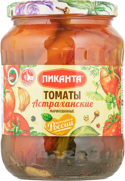 Изображение Томаты маринованные Пиканта астраханские Вкусный продукт с/б, 690 г