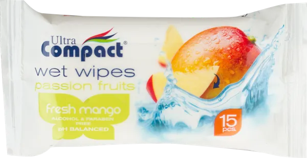 Изображение Салфетки влажные для рук Ультра компакт фруктовое ассорти Арсан Кимья м/у, 15 шт