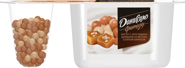Изображение Йогурт 6,9% с хруст шар Даниссимо соленая карамель Эйч энд Эн п/б, 105 г