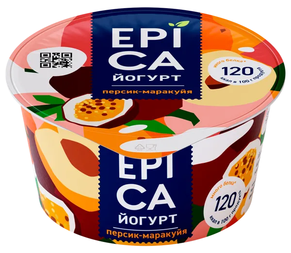Изображение Йогурт 4,8% Эпика персик-маракуйя Эрманн п/б, 130 г